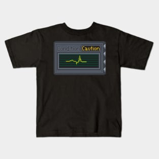 Resident Evil Caution Pixel Art Kids T-Shirt